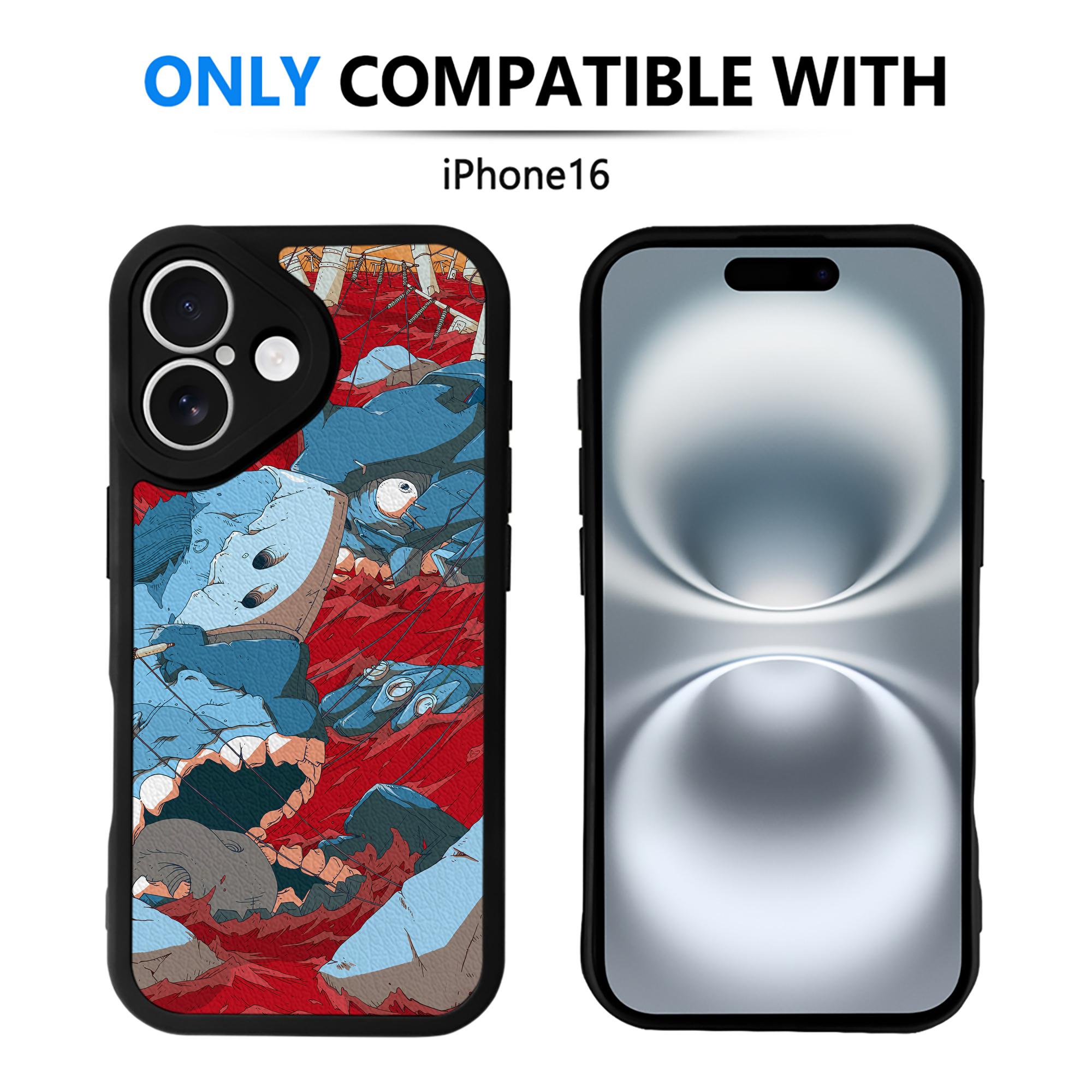 （画像用） EVA 新世紀エヴァンゲリオン 【iPhone 16シリーズ対応】シリコンスマホケース（レザー調） 材質：シリコン